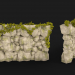 modello 3D Concetto di parete 3D Rock con poli basso - anteprima