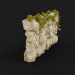 modello 3D Concetto di parete 3D Rock con poli basso - anteprima