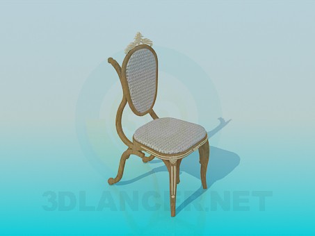 Modelo 3d Cadeira com barroco - preview