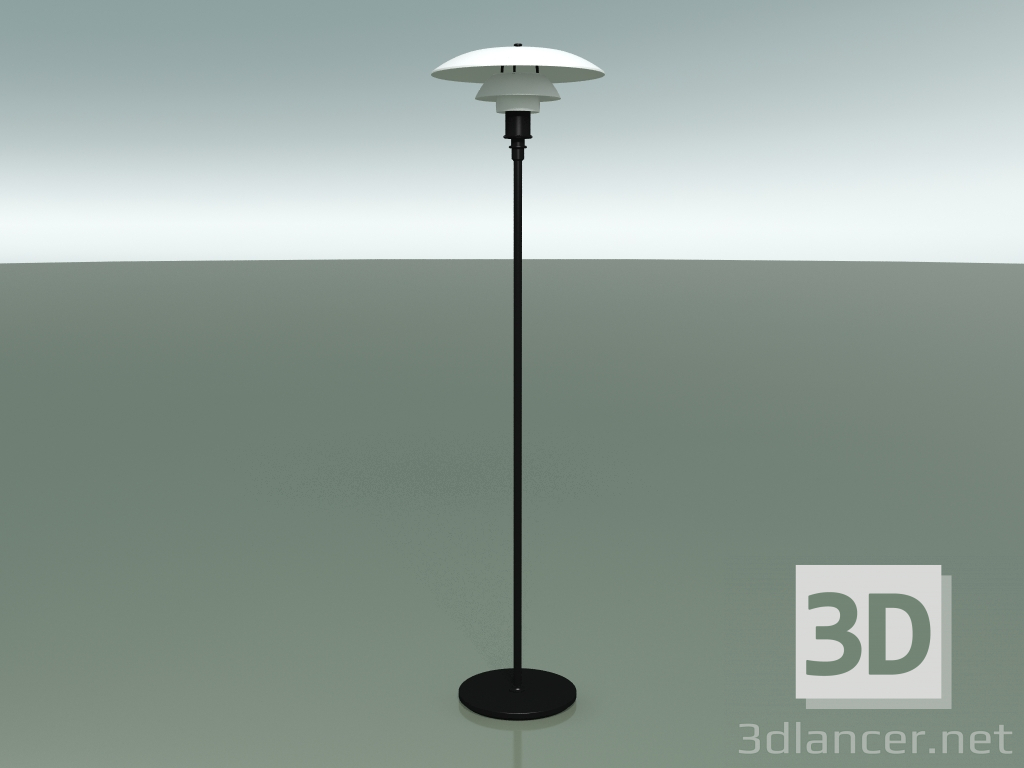 3D Modell Stehlampe PH 3½-2½ BODENGLAS (70W, SCHWARZ) - Vorschau