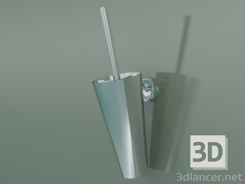 Modelo 3d Porta-escova de vaso sanitário de parede (Chrome, 40835000) - preview