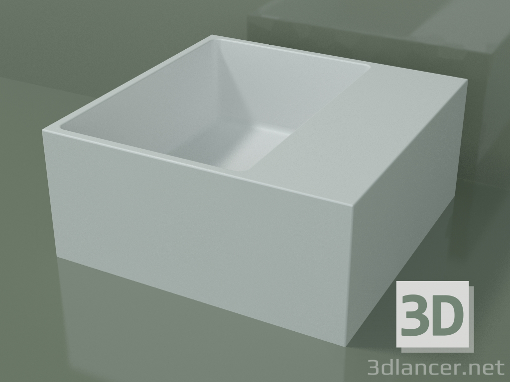 3D modeli Tezgah üstü lavabo (01UN11102, Glacier White C01, L 36, P 36, H 16 cm) - önizleme