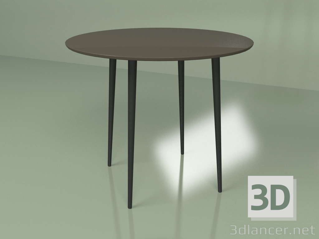 modèle 3D Table de cuisine Spoutnik 90 cm (marron foncé) - preview