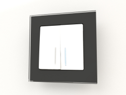 Frame for 1 post Favorit (black, glass)