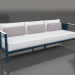 3D Modell 3-Sitzer-Sofa (Graublau) - Vorschau