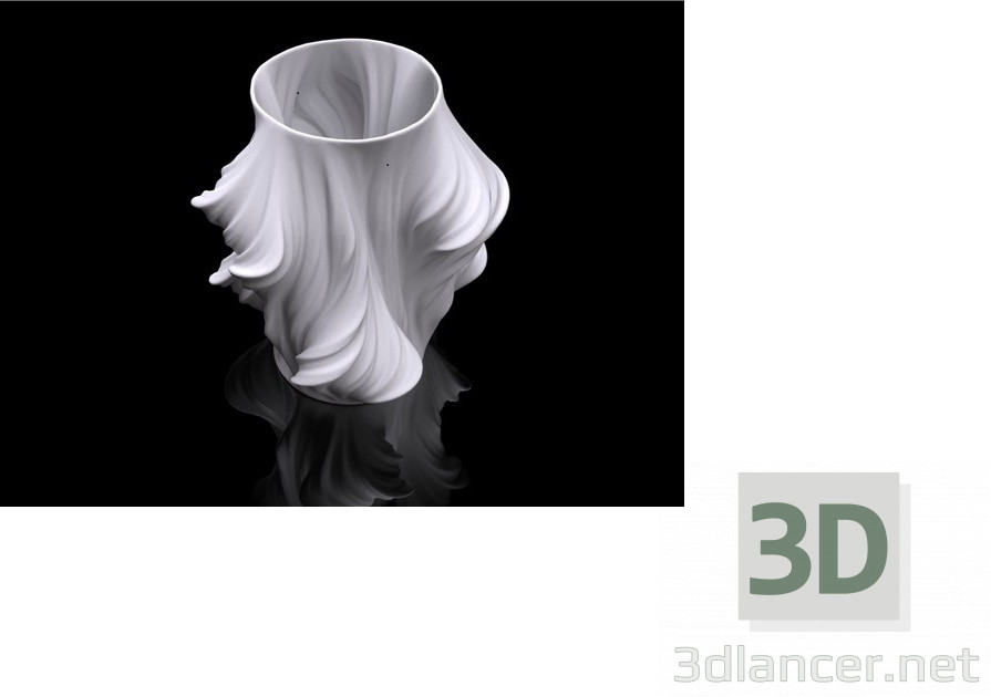 modèle 3D vase - preview