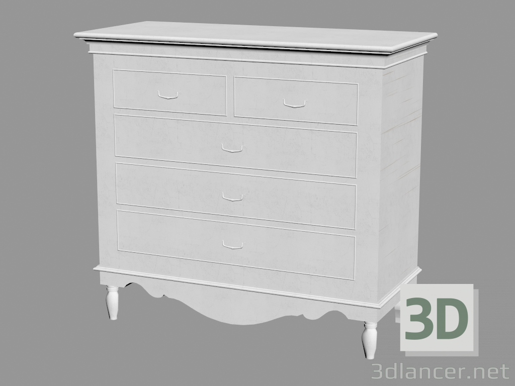 3d model Chest of 5 drawers (PPC1) - preview