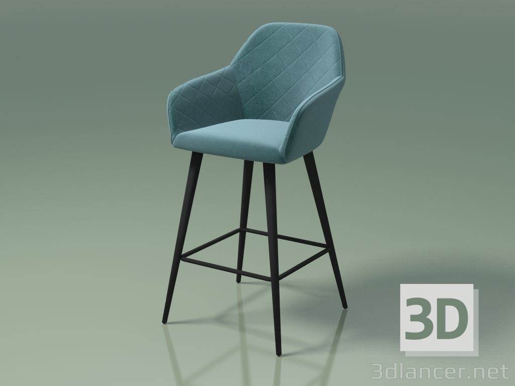 modèle 3D Chaise demi-bar Antiba (112918, vert azur) - preview