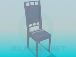 Cadeira com um encosto alongado