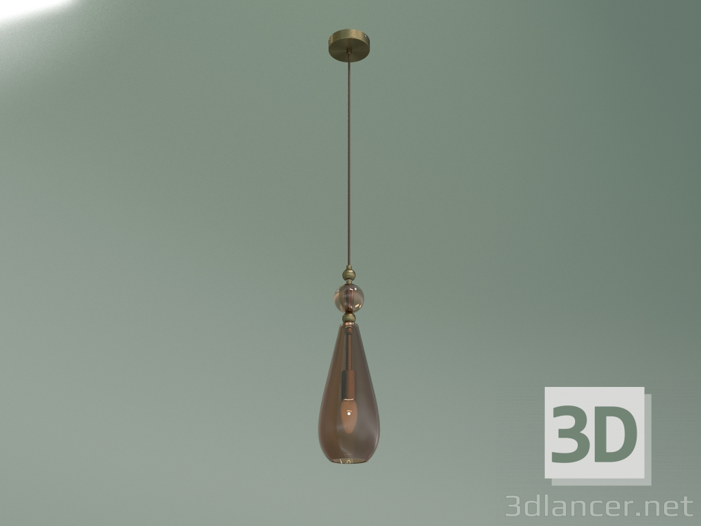 modello 3D Lampada a sospensione Ilario 50202-1 (ambra) - anteprima