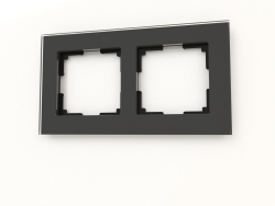 Rahmen für 2 Pfosten Favorit (schwarz, Glas)