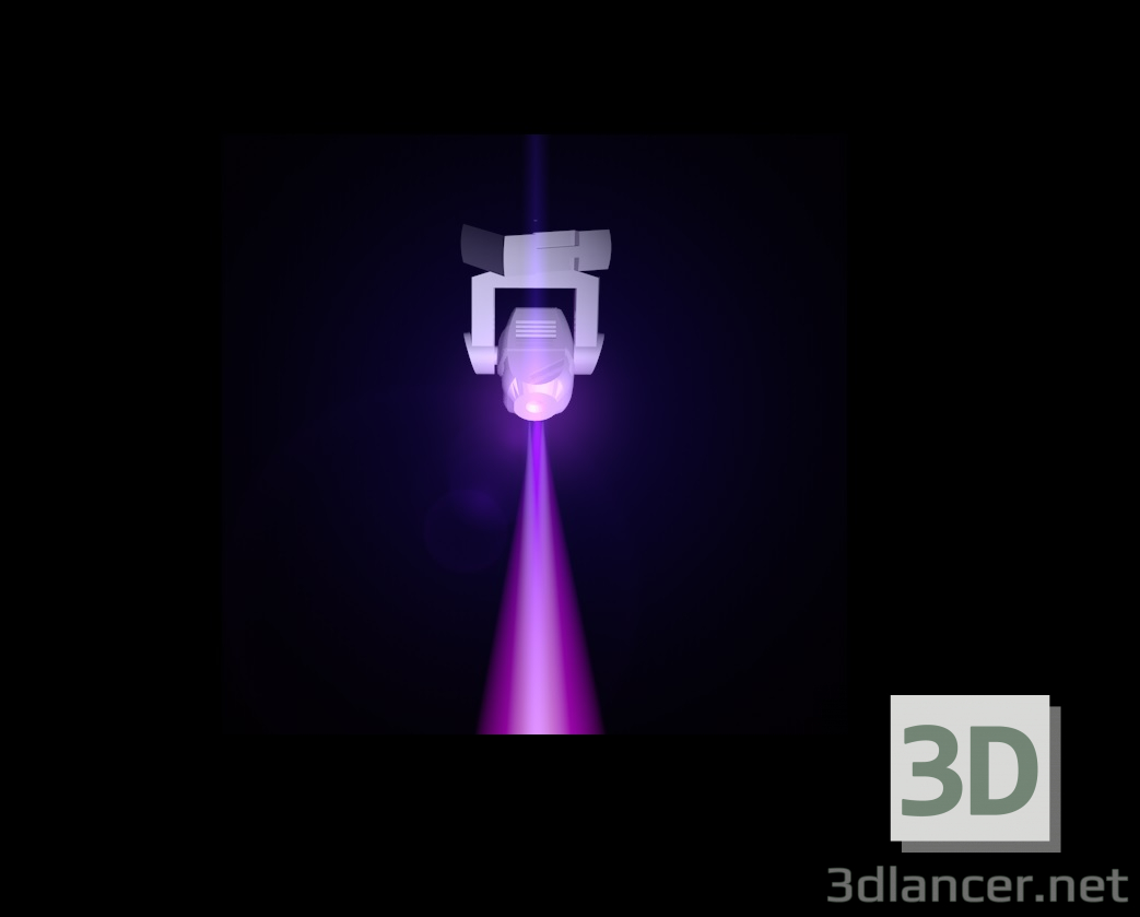3d model moving head - preview
