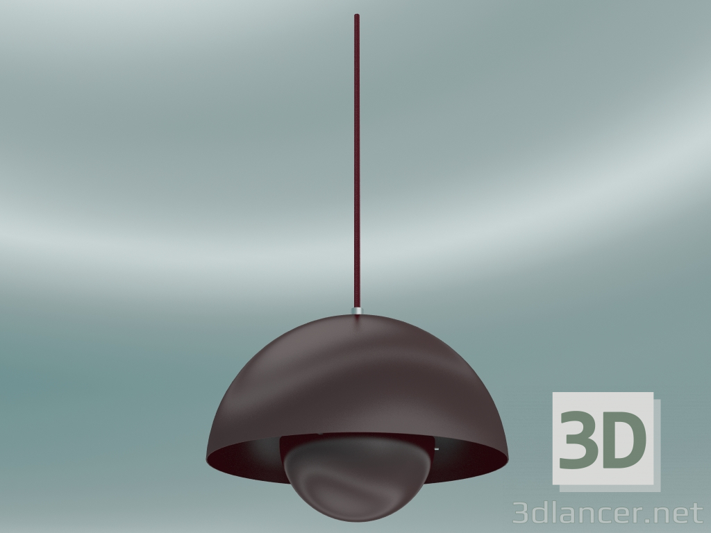3 डी मॉडल लटकन दीपक फ्लावरपॉट (VP1, lamp23cm, H 16cm, डीप रेड) - पूर्वावलोकन