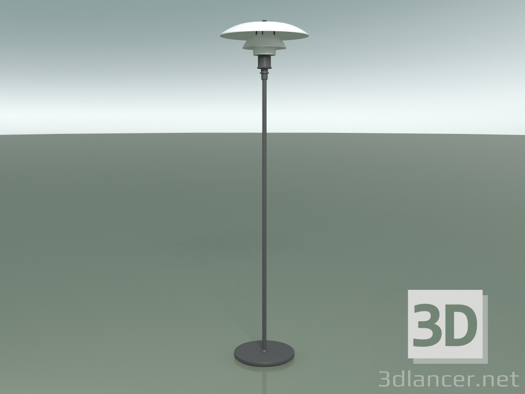 3D Modell Stehlampe PH 3½-2½ BODENGLAS (70W E27, CHR) - Vorschau