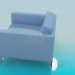 3D Modell Sessel mit niedriger Rückenlehne - Vorschau