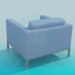 3d model Armchair with low backrest - preview