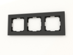 Rahmen für 3 Pfosten Favorit (schwarz, Glas)