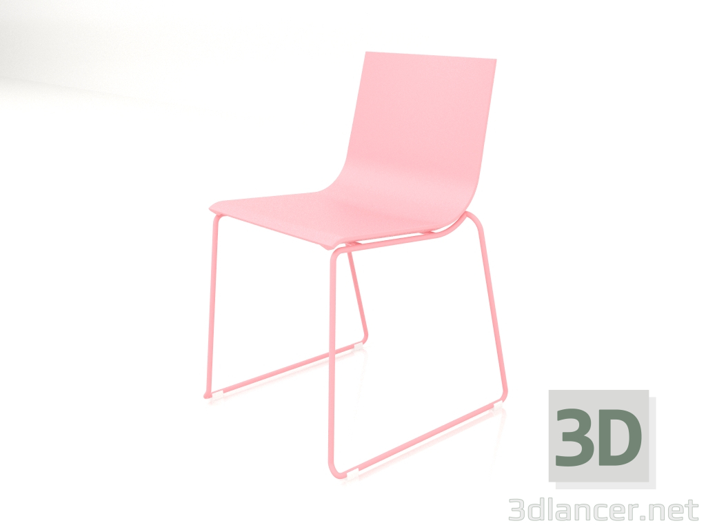 3 डी मॉडल डाइनिंग चेयर मॉडल 1 (गुलाबी) - पूर्वावलोकन