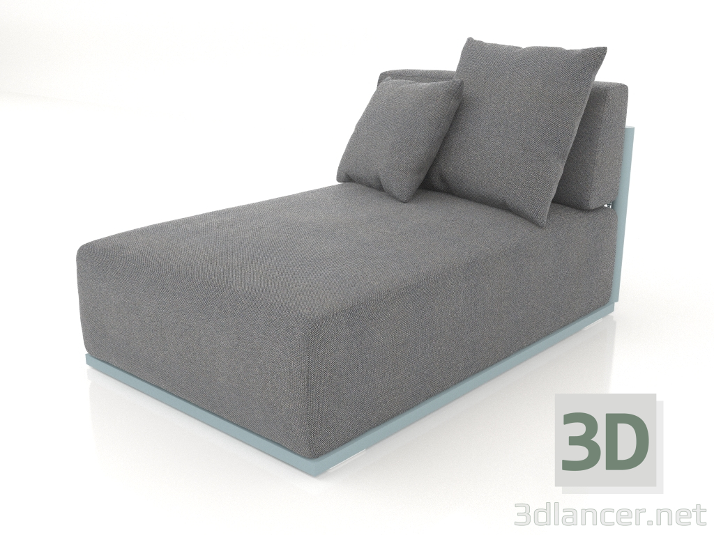 modèle 3D Module canapé section 5 (Bleu gris) - preview
