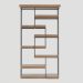 3d Decorative bookcase model buy - render