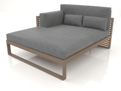 XL modular sofa, section 2 left, high back, artificial wood (Bronze)