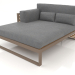 3d model XL modular sofa, section 2 left, high back, artificial wood (Bronze) - preview