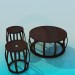 modèle 3D Table basse et chaises - preview