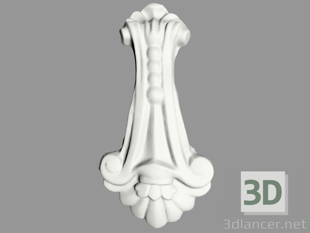 modèle 3D Angle décoratif (MDU53) - preview