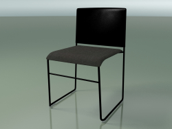 Cadeira empilhável 6601 (estofamento de assento, polipropileno preto, V25)
