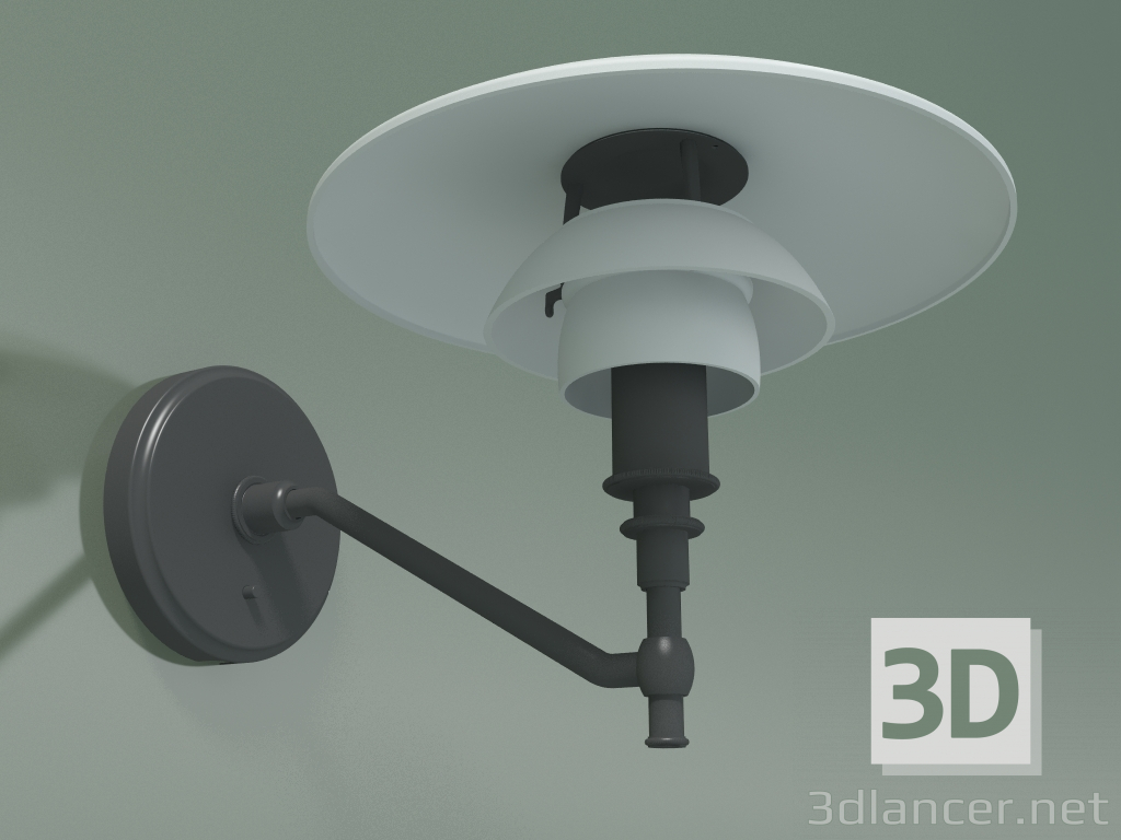 3D modeli Duvar lambası PH 3/2 CAM DUVAR (40W) - önizleme