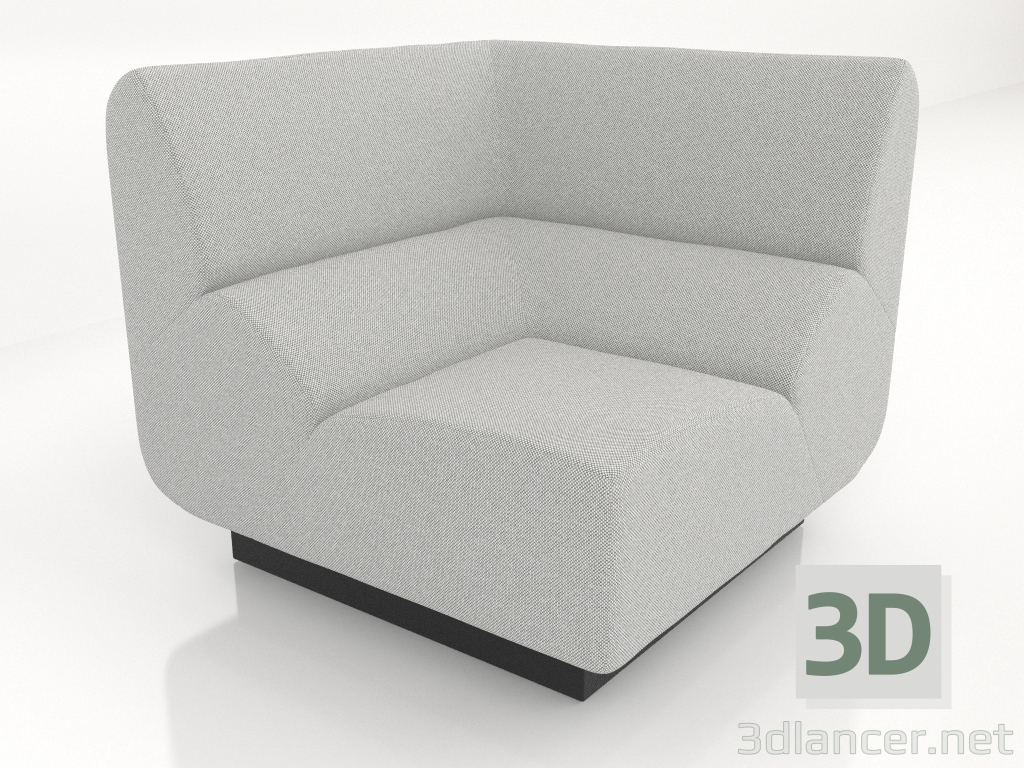 3d model Sofa module (inner corner, 12 cm) - preview