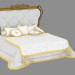 3D modeli Klasik stilde çift kişilik yatak 470 - önizleme