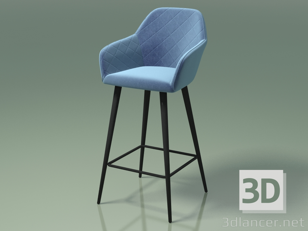 3d model Bar chair Antiba (112914, midnight blue) - preview