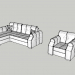 modèle 3D de Canapé d'angle moelleux et fauteuil PREVIEWNUM #