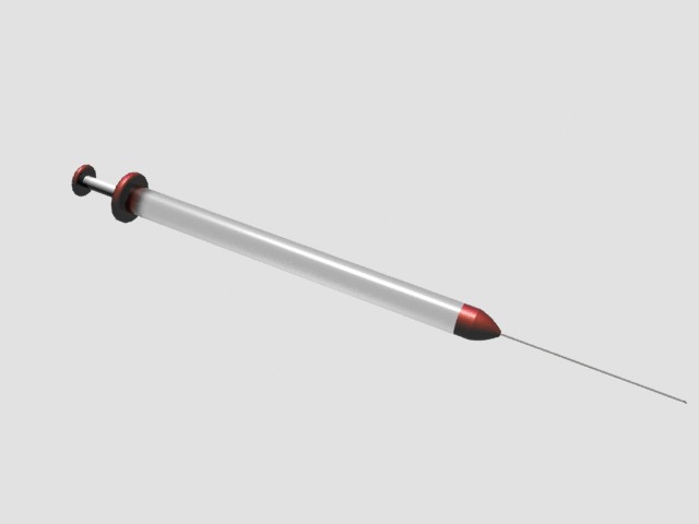 3d model syringe - preview