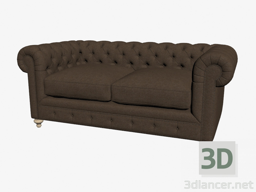 modèle 3D Canapé-lit double 77 '' CLUB SOFA (sombre) - preview