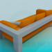 3D modeli Yüksek teknoloji tarzı kanepe - önizleme