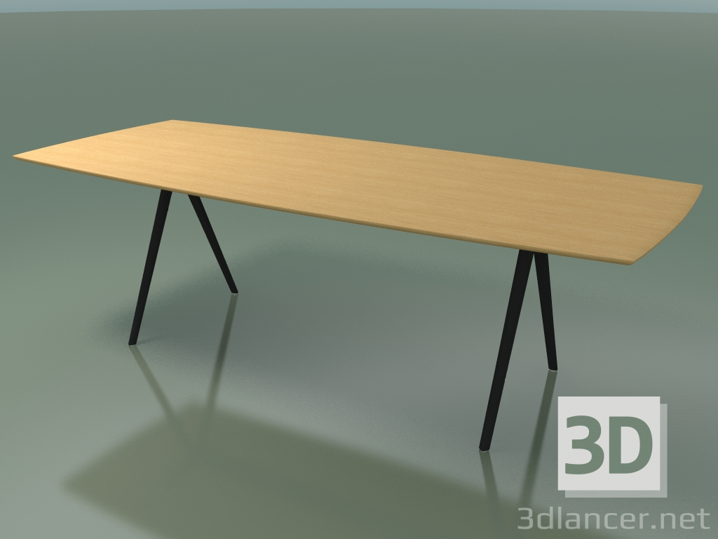 modèle 3D Table en forme de savon 5421 (H 74 - 100x240 cm, pieds 180 °, plaqué L22 chêne naturel, V44) - preview