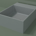 modèle 3D Vasque à poser (01UN11302, gris argenté C35, L 36, P 48, H 16 cm) - preview