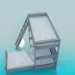 3D Modell Doppelstockbett mit Treppe - Vorschau