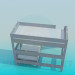 3D modeli Merdiven ile güverte yatak - önizleme