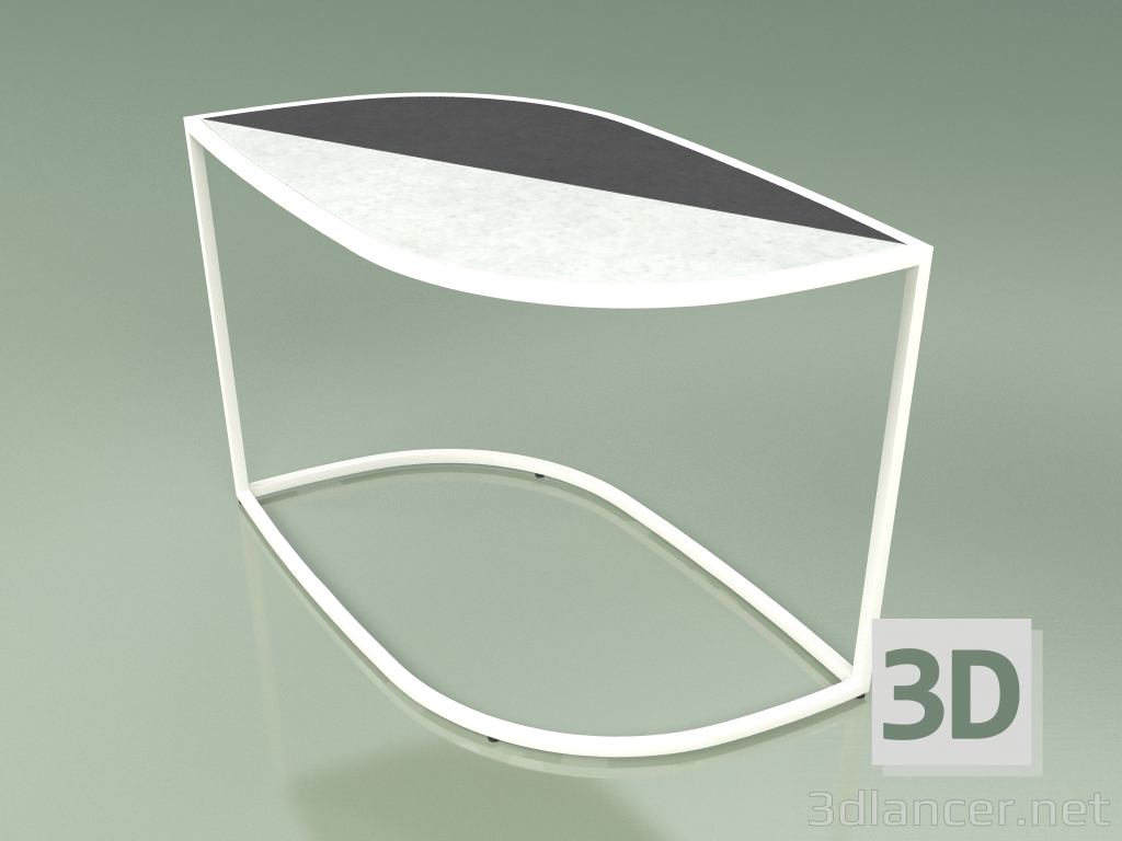 3D Modell Beistelltisch 001 (Glased Gres Ice-Storm, Metal Milk) - Vorschau