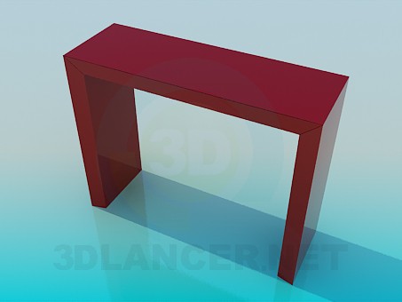 3d модель Узкий высокий столик – превью
