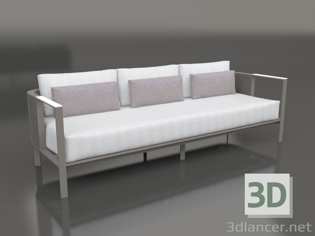 3D modeli 3'lü kanepe (Kuvars grisi) - önizleme