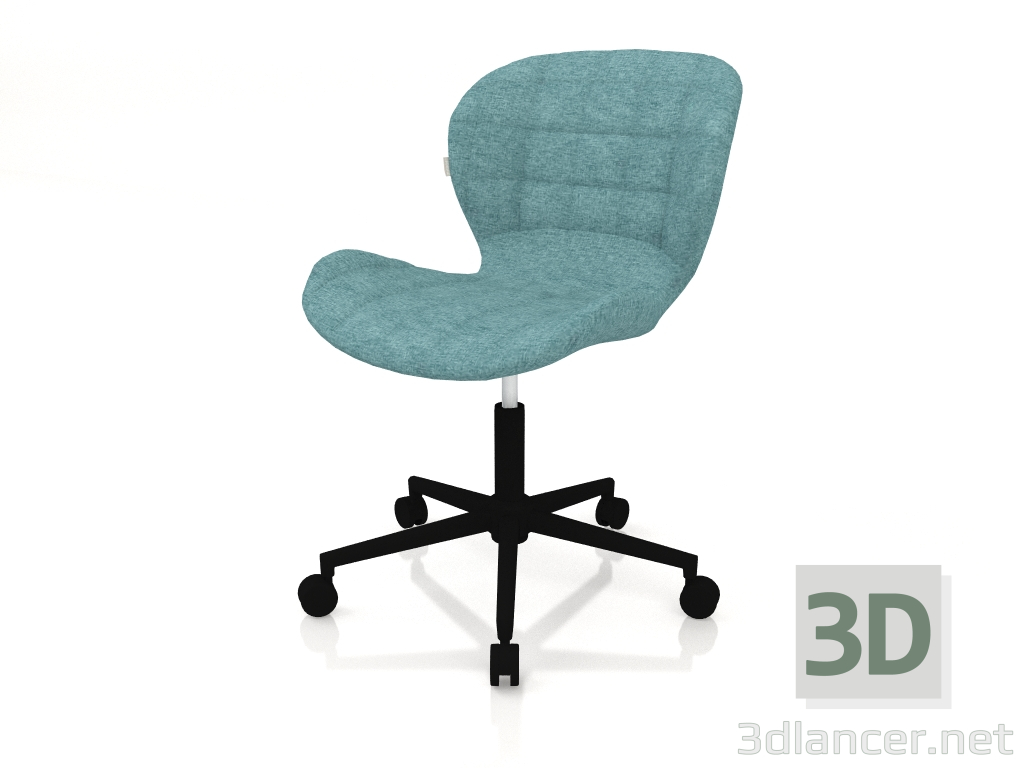 modèle 3D Chaise de bureau OMG (Noir-Bleu) - preview