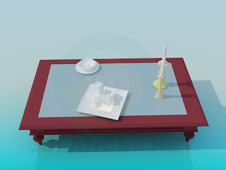3D modeli Tablo yüksek Poly - önizleme