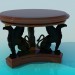 3 डी मॉडल Griffins के साथ कॉफी टेबल - पूर्वावलोकन