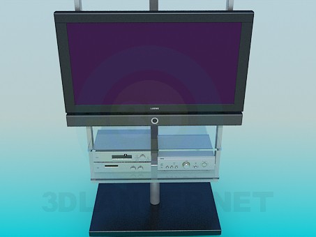 3d model TV con un sintonizador - vista previa