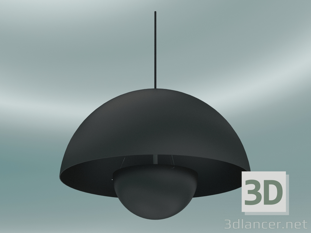 3D modeli Sarkıt Saksı (VP2, Ø50cm, H 36cm, Mat Siyah) - önizleme