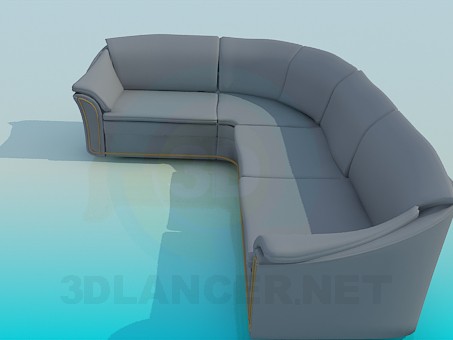 modèle 3D Coin canapé - preview